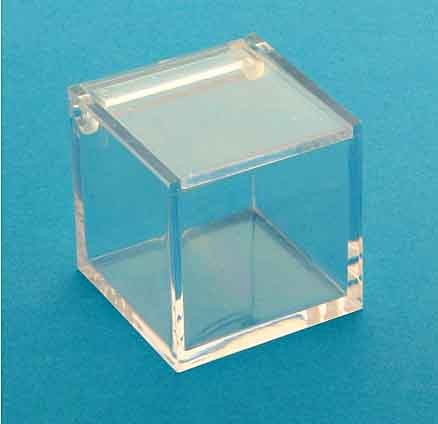 Scatola cubo vetro con tappo blu Bomboniere